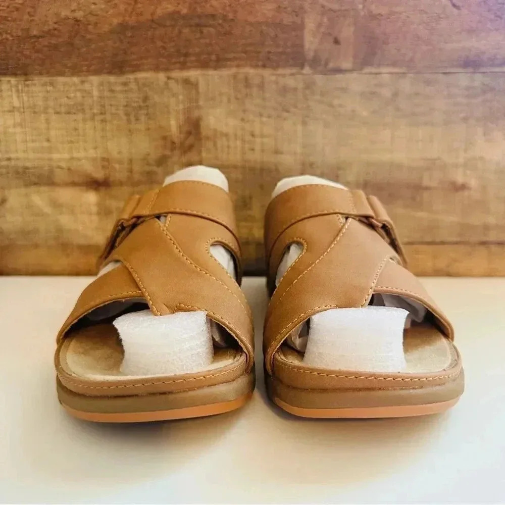 NIB Baretraps Nalani Caramel Slide Sandals - Picture 5 of 8